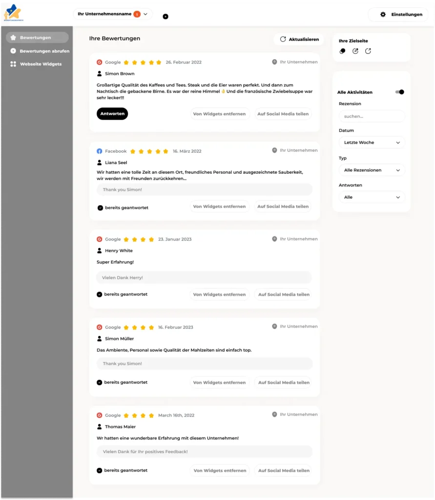 Bewertungsexperte.de- Plattform Widget